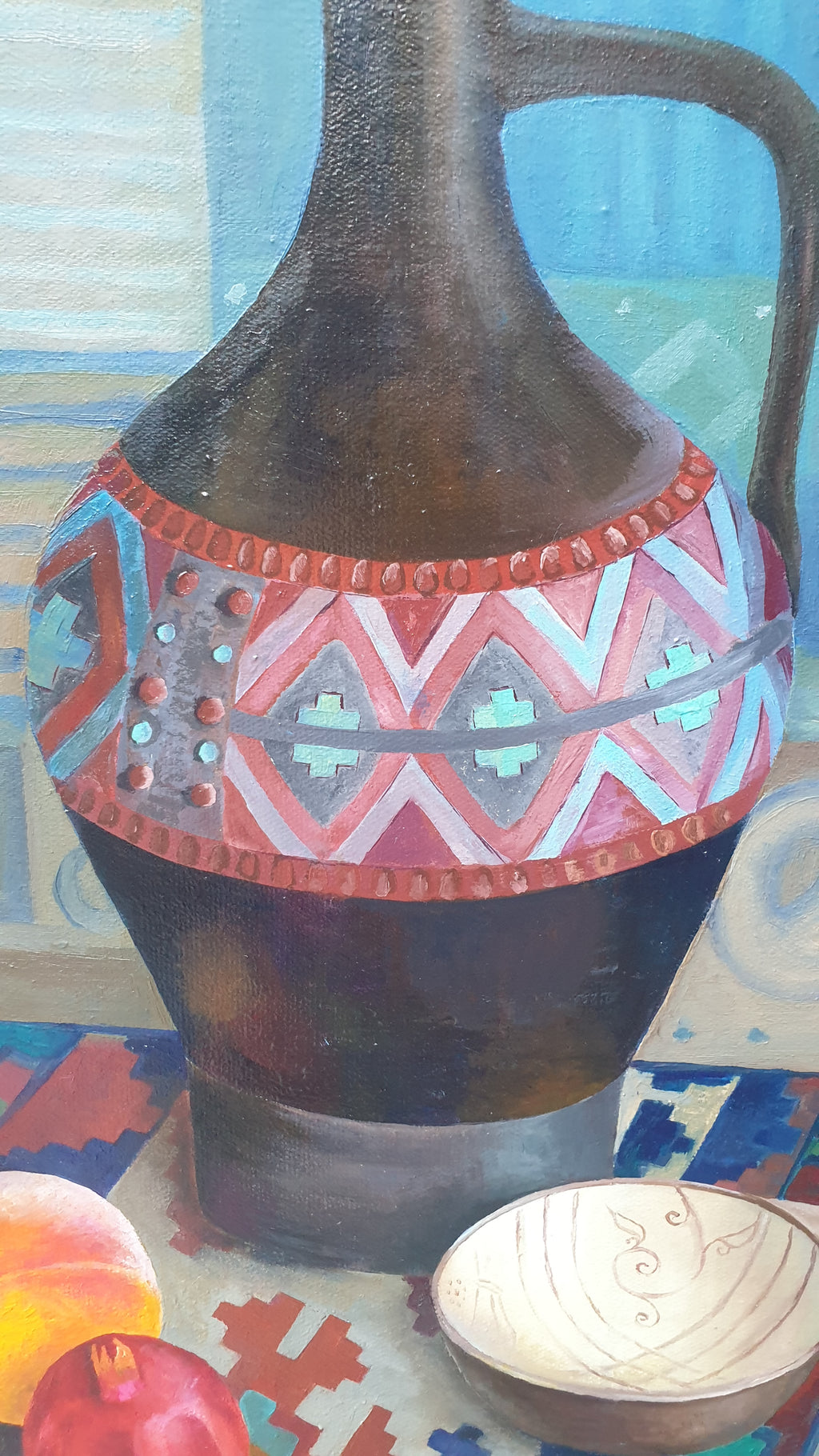 Georgian Ceramic Jug with enamel